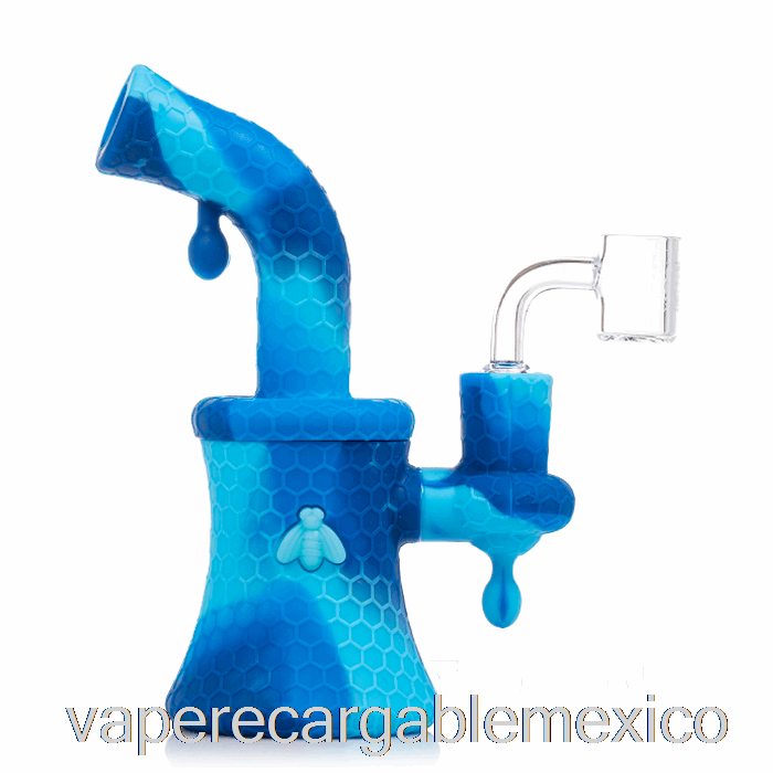 Vape Recargable Stratus Bee Silicona Dab Rig Mármol Azul (azul Bebé / Azul)